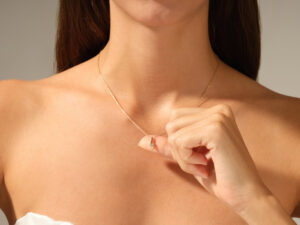 14k Solid Gold Stone Necklace - Image 3