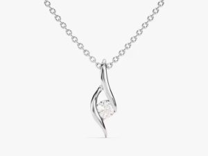 14k Solid Gold Stone Necklace - Image 5