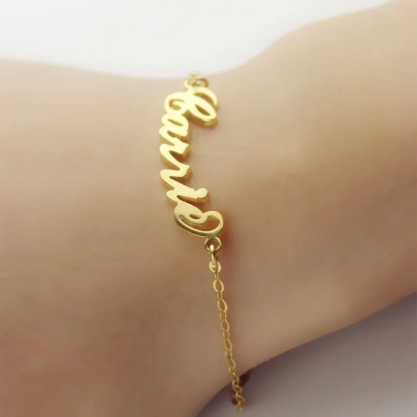 18k Gold Plated Carrie Name Bracelet