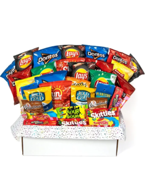 Deluxe Chips, Candy, & Snacks Gift Box