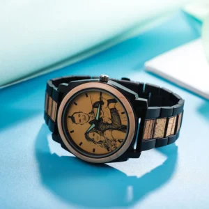 Personalized Men's Wooden Photo Watch - Image 3