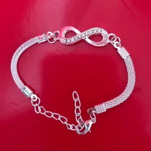 Rhinestone Infinity Bracelet Men's Women's - Image 2