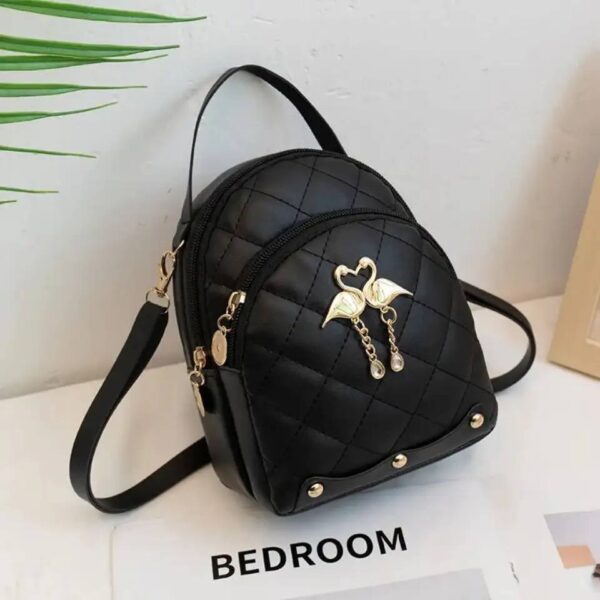 Mini Backpack for Women Cute Swan Hanging