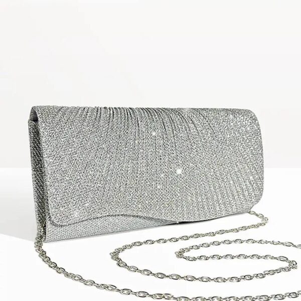 Women Fold Glitter Handbag Shiny