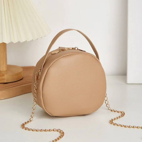 Cross Small Round Shoulder Bag - Image 3