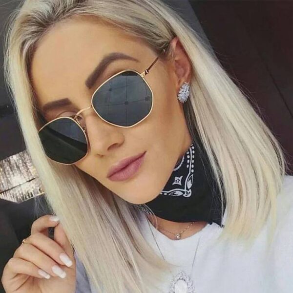 Vintage Metal Unisex Sunglasses - Image 2