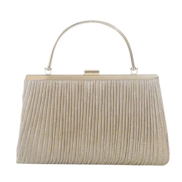 Glitter Pleated Ladies Clutch Party Bag - Image 5