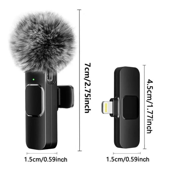 NEW Wireless Lavalier Microphone Audio Video Recording - Image 2