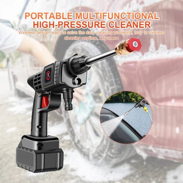 200w Cordless Car Washer With 20000mah Battery & Foam Gun - Image 2