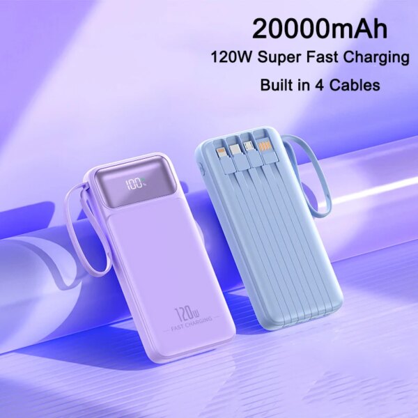 120W Super Fast Charging Power Bank 20000mAh