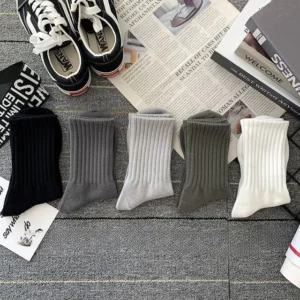 New 5 Pairs Cool Men Black White Warm Socks - Image 4