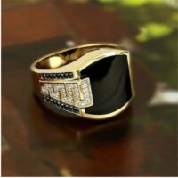 Classic Men's Ring Fashion Metal Gold Color