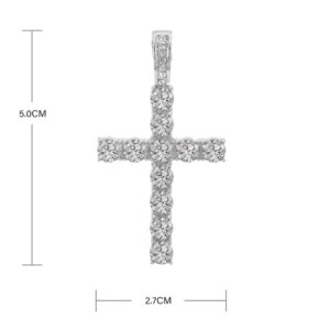 Hip-Hop Iced Out Crystal Cross Men Necklace - Image 5